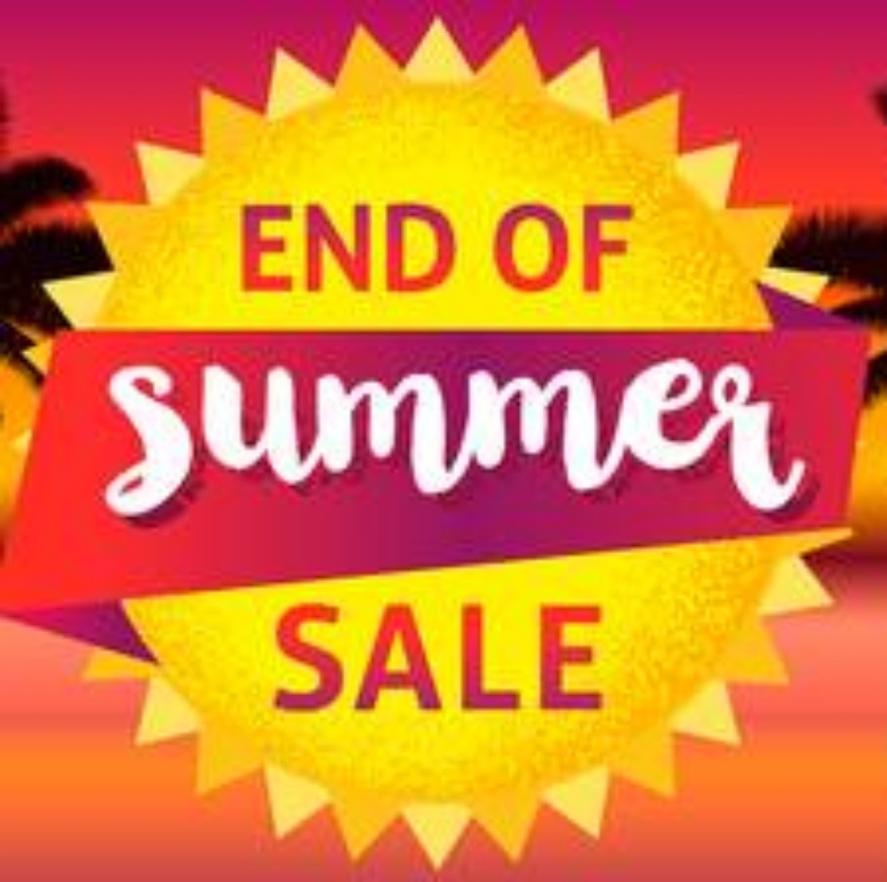End of the summer sale thru the end of October